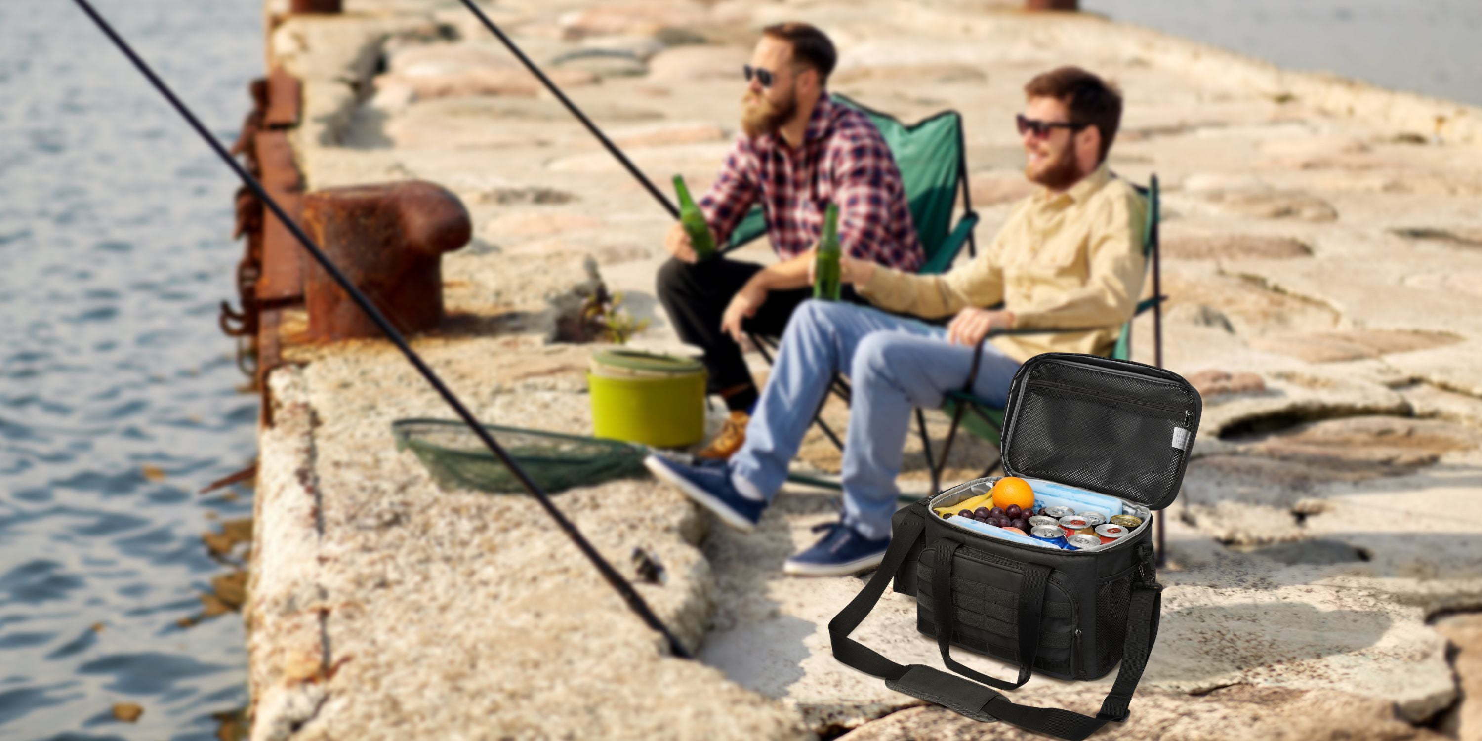 How to store fresh fish in insulated bags while fishing?