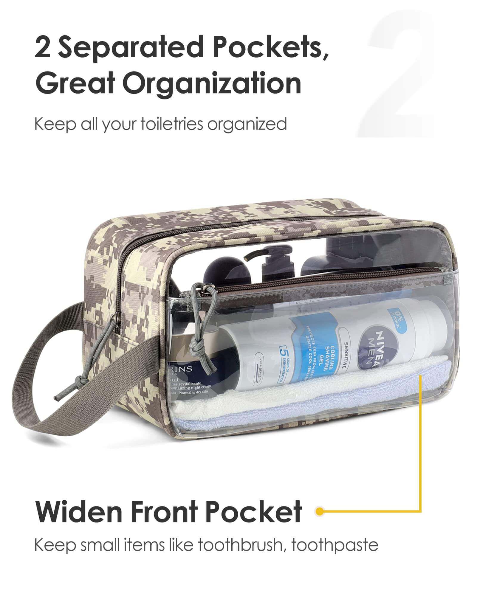 TACTICISM Tactical Clear Toiletry Bag