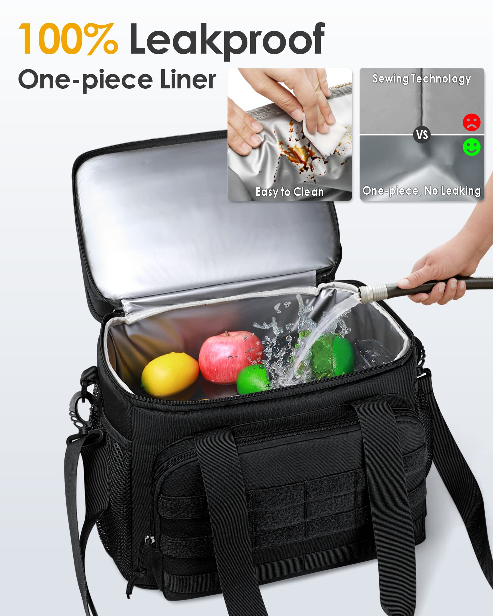 Double Deck Expandable Insulated Lunch Bag
