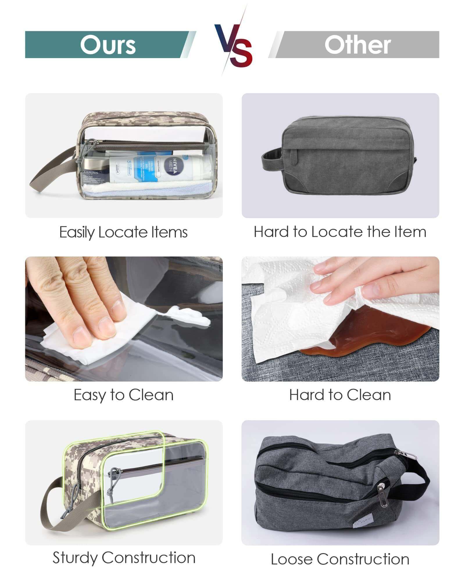 clear toiletry bag
