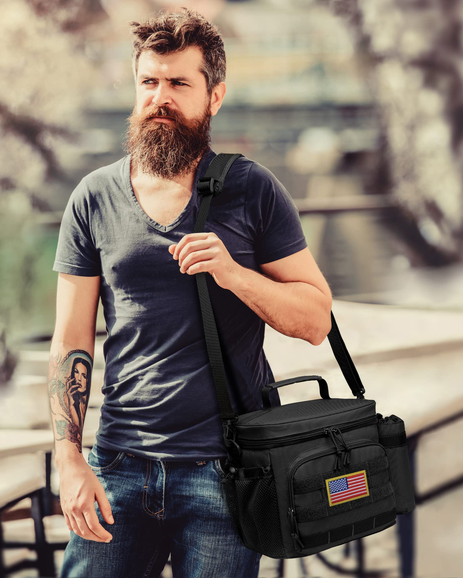 TBL04 Insulated Lunch Bag Tactical Soft Cooler Bag for Men